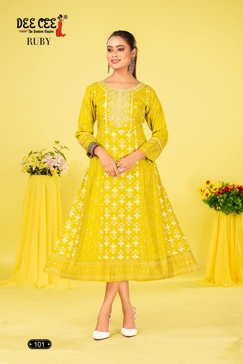 Ruby By Deecee Rayon Palin Printed Kurti Wholesale Price In Surat